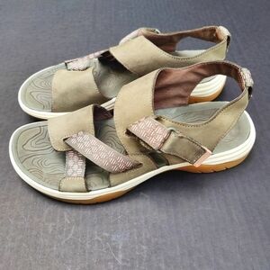Bionica Olive and Tan Sandals